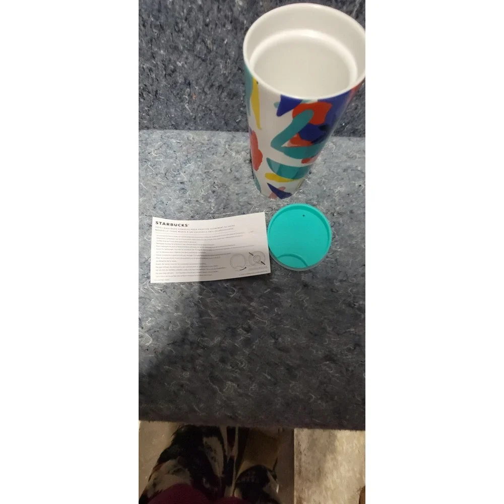2021 Starbucks Floral  12 oz. Ceramic Tumbler Spring Summer Flowers‎ Mug Cup NWT